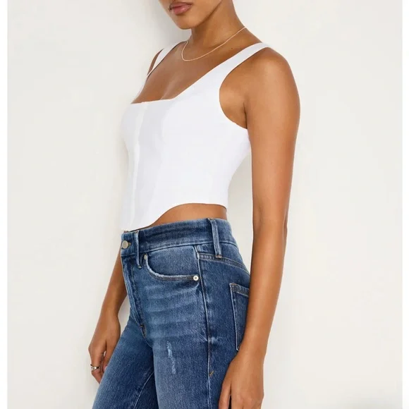 Good American White Poplin Corset - Picture 3 of 15